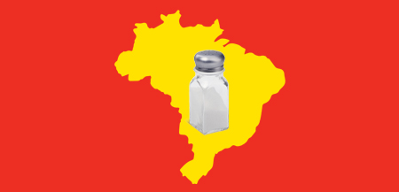 mapa do brasil com pote de sal