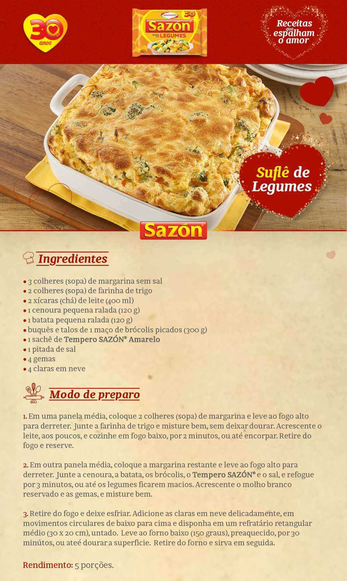 Suflê de Legumes