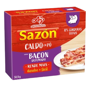 Imagem do Produto Tempero SAZÓN Caldo em Pó SAZÓN® Bacon Defumado Imagem do Produto Tempero SAZÓN Caldo em Pó SAZÓN® Bacon Defumado