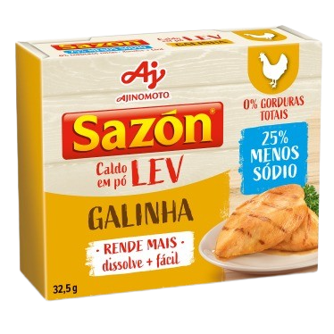 Imagem do Produto Tempero SAZÓN Caldo em Pó SAZÓN® LEV Galinha Imagem do Produto Tempero SAZÓN Caldo em Pó SAZÓN® LEV Galinha