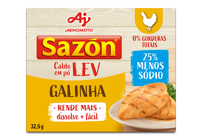 Imagem do Produto Tempero SAZÓN Caldo em pó SAZÓN® Lev Galinha Imagem do Produto Tempero SAZÓN Caldo em pó SAZÓN® Lev Galinha